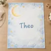 Theo Moonlight Stars Personalized Baby Blanket — main illustrative mockup
