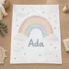 Ada Quiet Rainbow Personalized Baby Blanket — main illustrative mockup