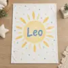 Leo Warm Sunbeam Personalized Baby Blanket — main illustrative mockup