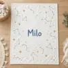 Milo Small Constellation Personalized Baby Blanket — main illustrative mockup